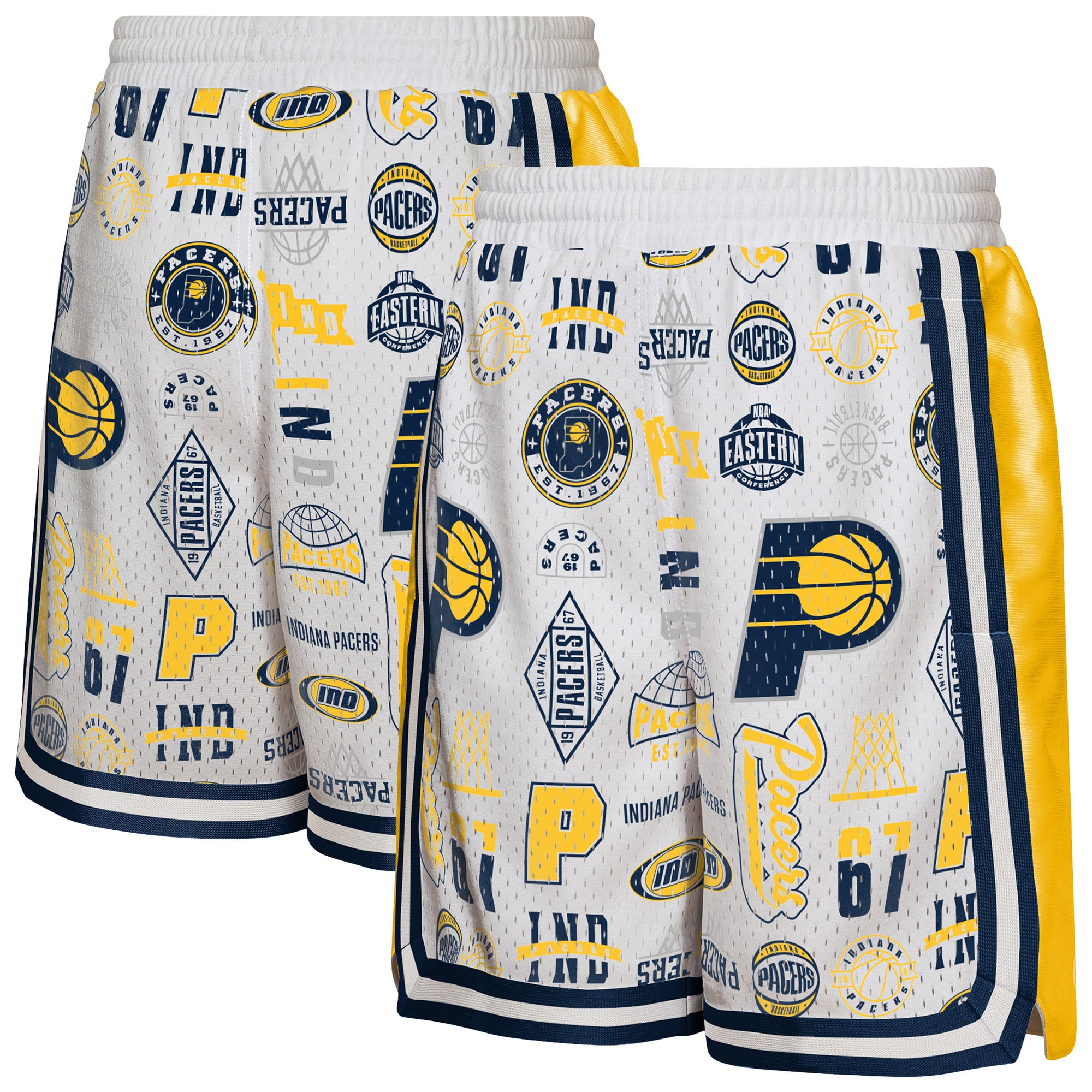 Short de basketball blanc Youth Outerstuff Indiana Pacers Ball Hog Dazzle