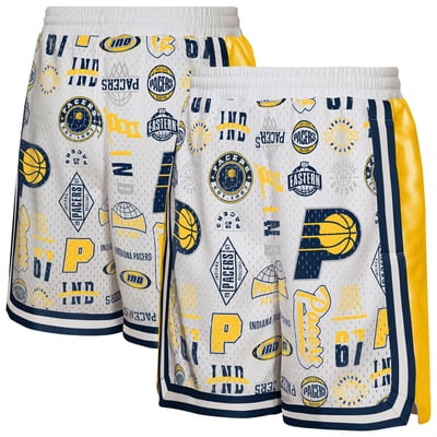 Indiana Pacers Outerstuff Youth Ball Hog Dazzle Basketball Short - White
