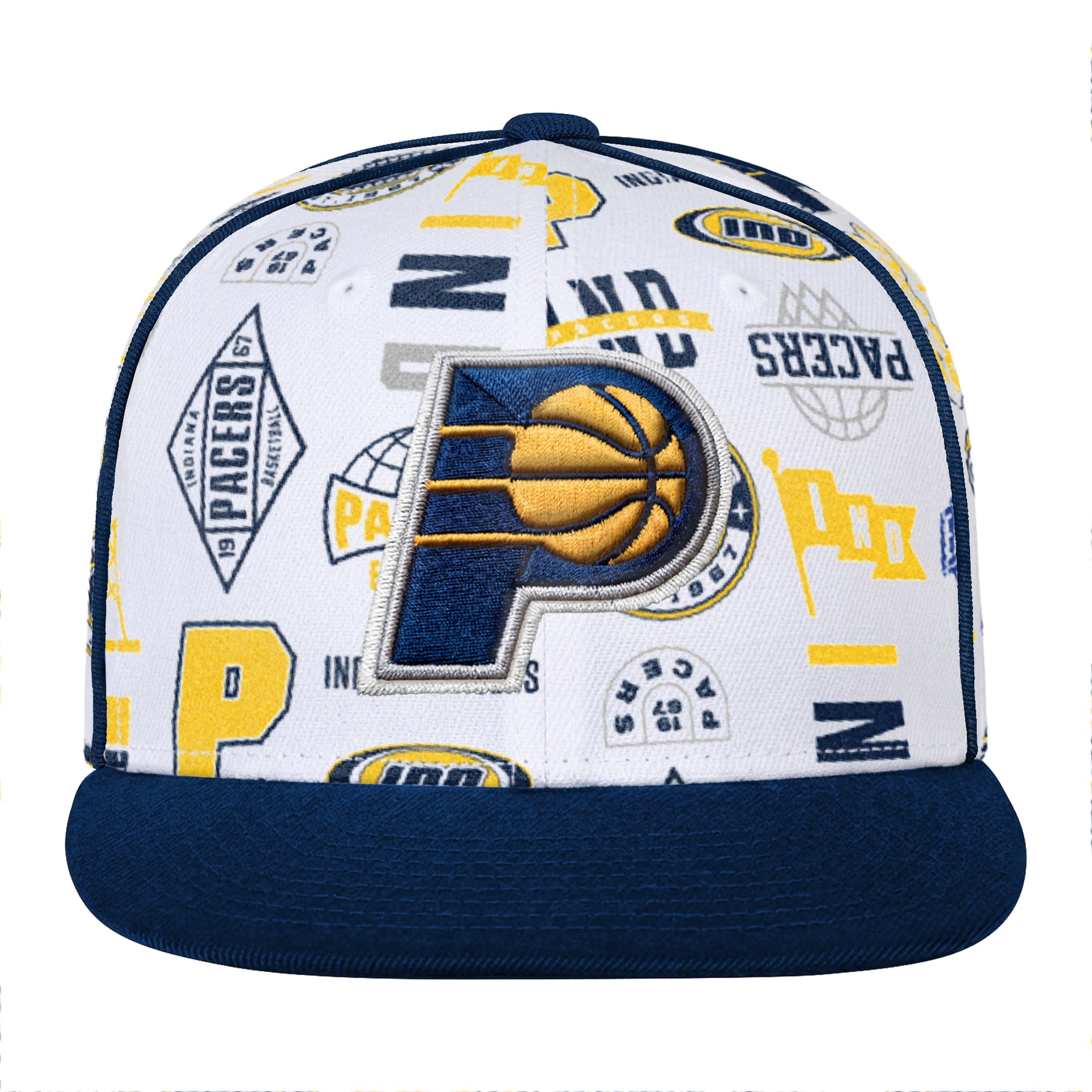 Casquette snapback blanche Youth Outerstuff Indiana Pacers.