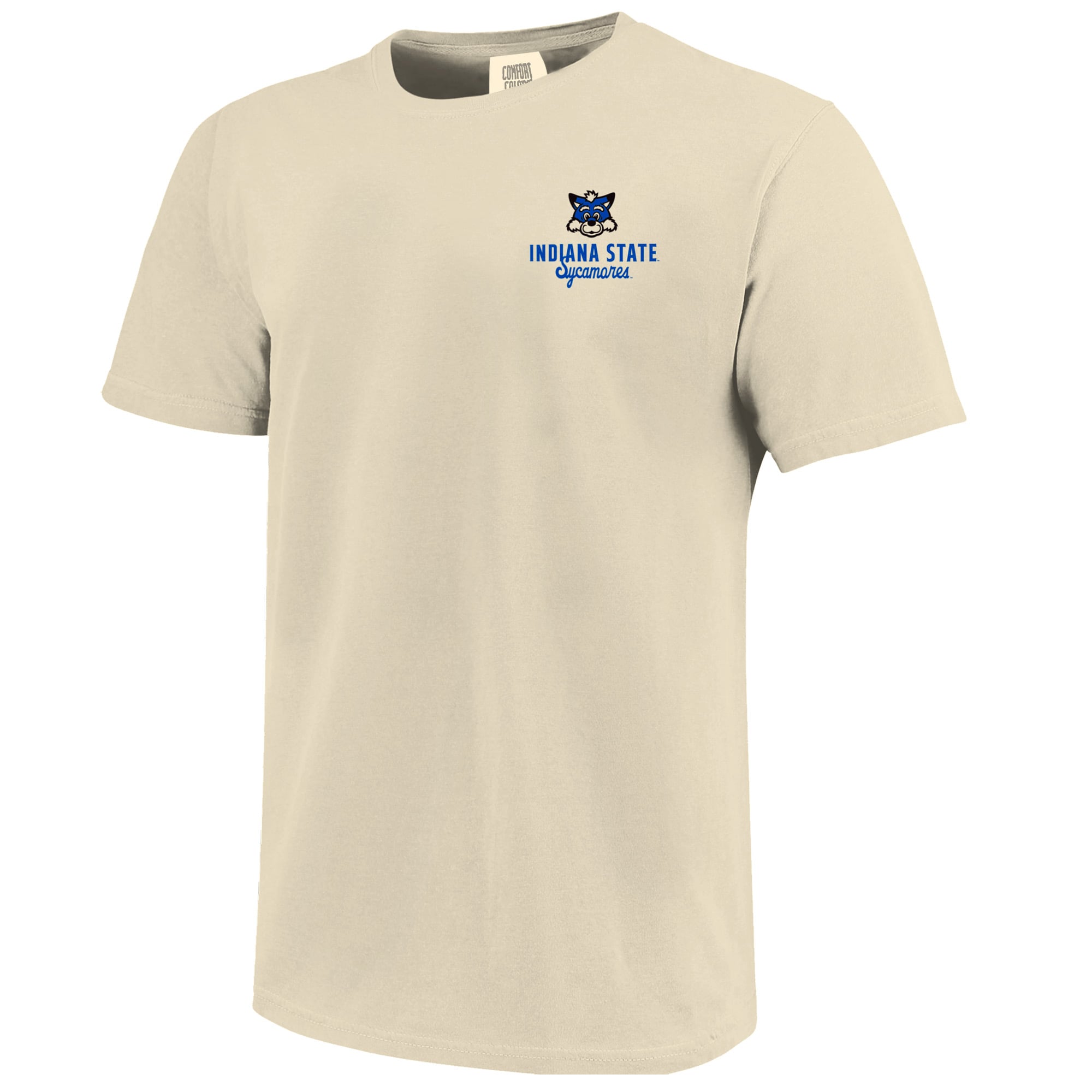 T-shirt crème pour homme avec motif mascotte des Sycamores de l'Indiana State