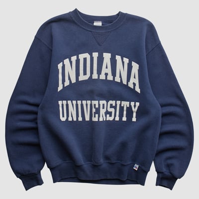 Indiana University of Pennsylvania Crimson Hawks Russell 90s Pullover Sweatshirt - Navy - XS by Fanatics Real Vintage