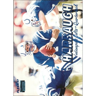 1997 Fleer Tiffany Blue #376 Jim Harbaugh