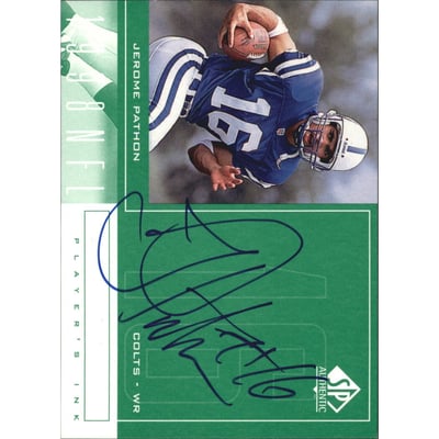 1998 SP Authentic Player's Ink Green #PA Jerome Pathon