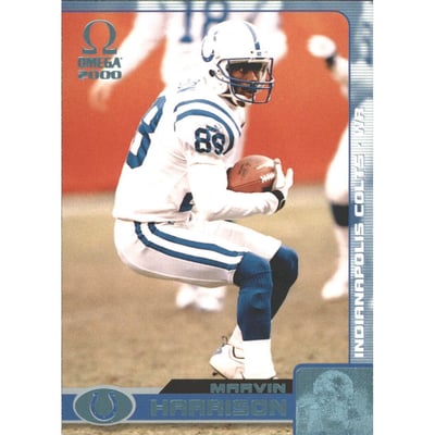 2000 Pacific Omega Platinum Blue #58 Marvin Harrison