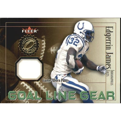 2001 Fleer Authority Goal Line Gear #24 Edgerrin James Pants/800