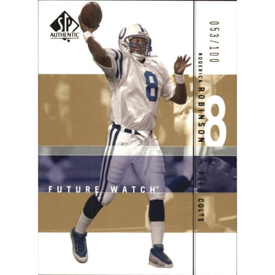 2001 SP Authentic Rookie Gold 100 #161 Roderick Robinson