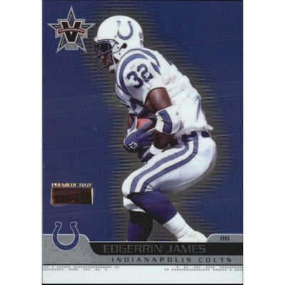 2001 Vanguard Premiere Date #38 Edgerrin James