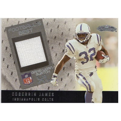 2002 Fleer Showcase Football's Best Memorabilia #FB22 Edgerrin James
