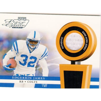 2002 Playoff Piece of the Game Materials #19J Edgerrin James JSY