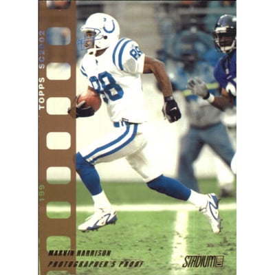 2002 Stadium Club Photographer's Proofs #3 Marvin Harrison