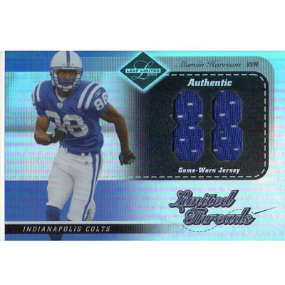 2003 Leaf Limited Threads Jersey Numbers #LT74 Marvin Harrison/88