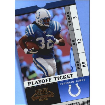2003 Playoff Contenders Playoff Ticket #93 Edgerrin James