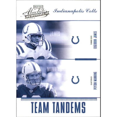 2004 Absolute Memorabilia Team Tandems #TAN10 Edgerrin James/Peyton Manning