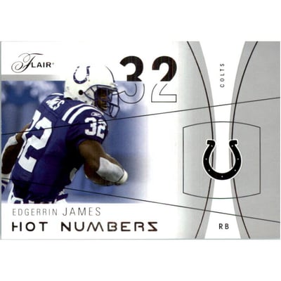 2004 Flair Hot Numbers #20HN Edgerrin James