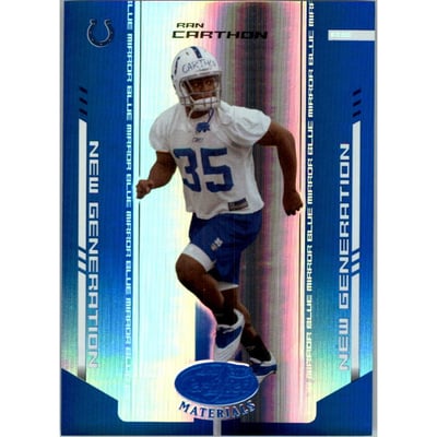 2004 Leaf Certified Materials Mirror Blue #192 Ran Carthon
