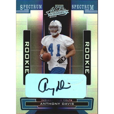 2005 Absolute Memorabilia Spectrum Silver Autographs #191 Anthony Davis/249