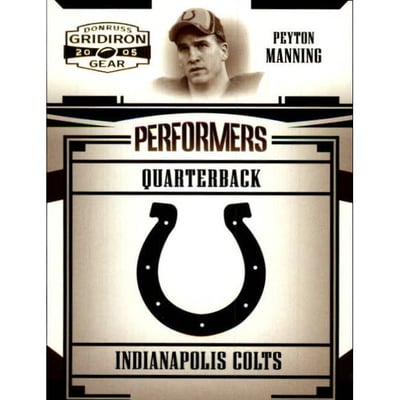 2005 Donruss Gridiron Gear Performers Gold #38 Peyton Manning