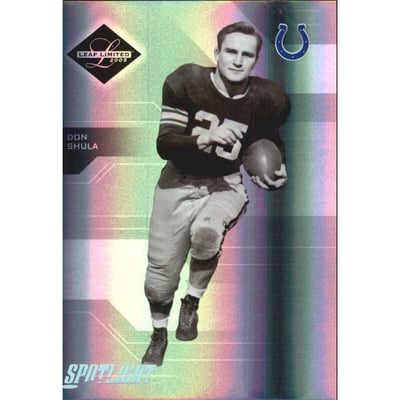 2005 Leaf Limited Silver Spotlight #112 Don Shula