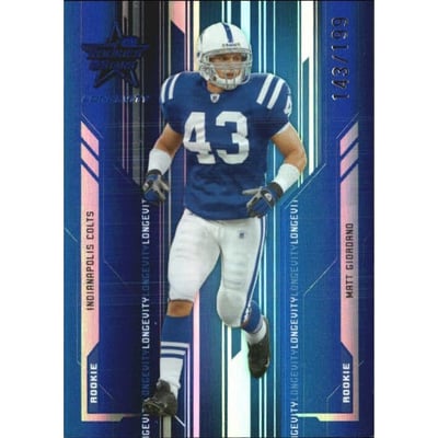 2005 Leaf Rookies and Stars Longevity Sapphire #155 Matt Giordano