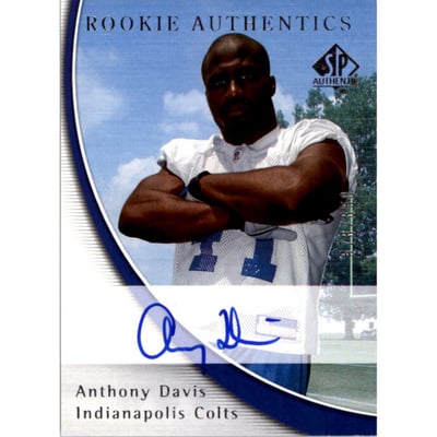 2005 SP Authentic #182 Anthony Davis AU RC