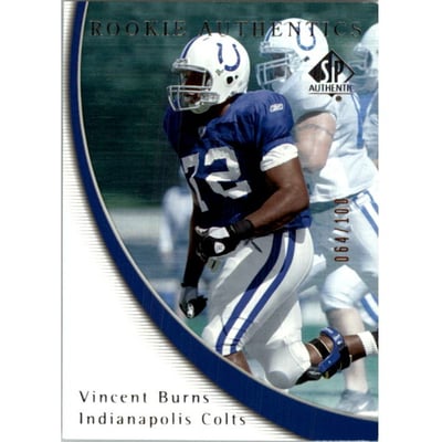 2005 SP Authentic Rookie Gold 100 #145 Vincent Burns