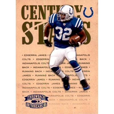 2005 Throwback Threads Century Stars Blue #7 Edgerrin James
