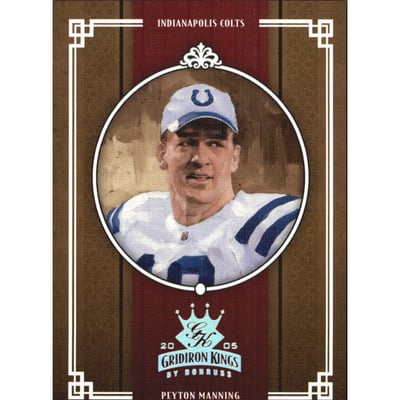 2005 Throwback Threads Gridiron Kings Silver #20 Peyton Manning
