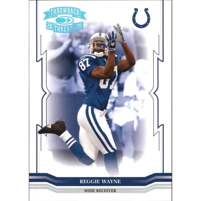2005 Throwback Threads Platinum Holofoil #66 Reggie Wayne
