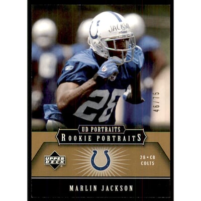 2005 UD Portraits Gold #180 Marlin Jackson