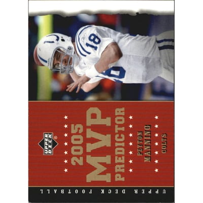 2005 Upper Deck MVP Predictors #MVP32 Peyton Manning
