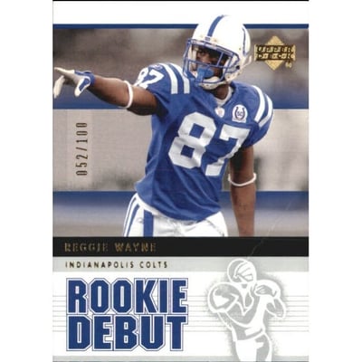 2005 Upper Deck Rookie Debut Gold 100 #44 Reggie Wayne
