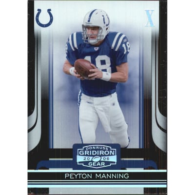 2006 Donruss Gridiron Gear Silver Holofoil X's #46 Peyton Manning