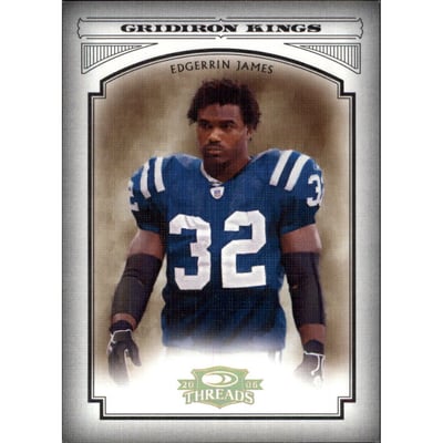 2006 Donruss Threads Pro Gridiron Kings Gold Holofoil #16 Edgerrin James