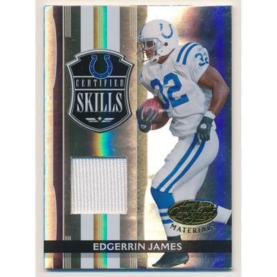 2006 Leaf Certified Materials Certified Skills Materials #9 Edgerrin James