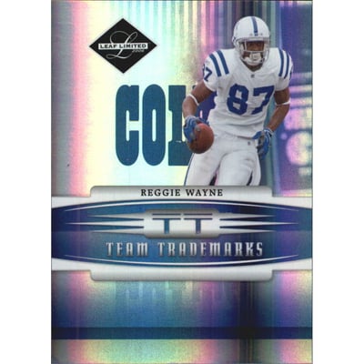 2006 Leaf Limited Team Trademarks Holofoil #TT22 Reggie Wayne