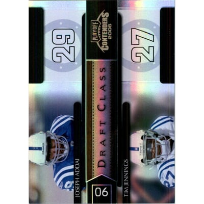 2006 Playoff Contenders Draft Class Holofoil #30 Joseph Addai/Tim Jennings