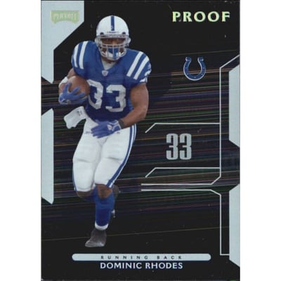 2006 Playoff NFL Playoffs Gold Proof #69 Dominic Rhodes