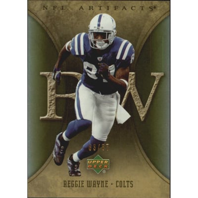 2007 Artifacts Gold #47 Reggie Wayne/87