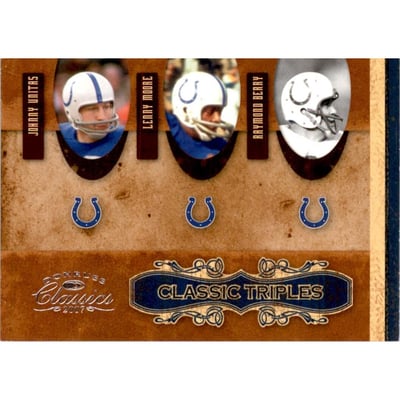 2007 Donruss Classics Classic Triples Silver #8 Johnny Unitas/Raymond Berry/Lenny Moore