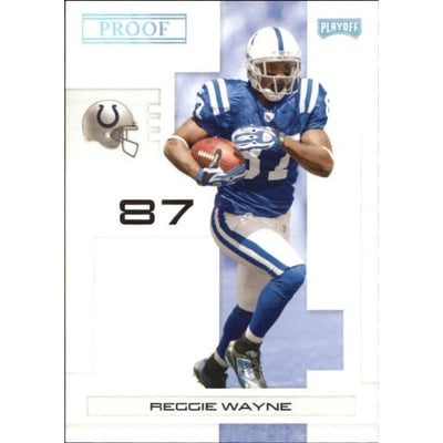 2007 Playoff NFL Playoffs Silver Proof #45 Reggie Wayne