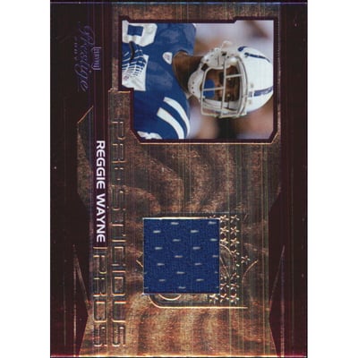 2007 Playoff Prestige Prestigious Pros Materials Purple #27 Reggie Wayne