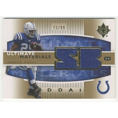 2007 Ultimate Collection Materials Gold #UMAD Joseph Addai