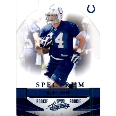 2008 Absolute Memorabilia Spectrum Blue Retail #186 Jacob Tamme