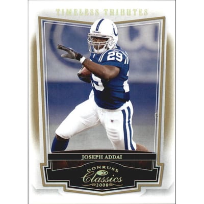 2008 Donruss Classics Timeless Tributes Gold #44 Joseph Addai