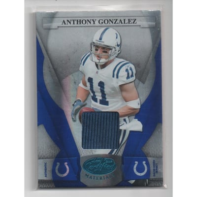 2008 Leaf Certified Materials Mirror Blue Materials #59 Anthony Gonzalez