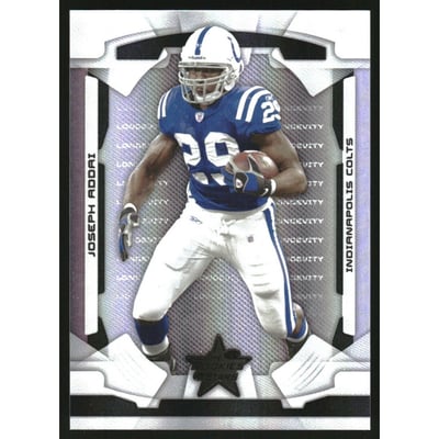 2008 Leaf Rookies and Stars Longevity Parallel Black #41 Joseph Addai