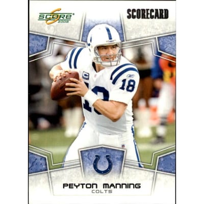 2008 Score Scorecard #127 Peyton Manning
