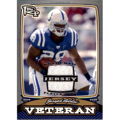 2008 Topps Rookie Progression Veterans Game Worn Jerseys Bronze #PVJA Joseph Addai