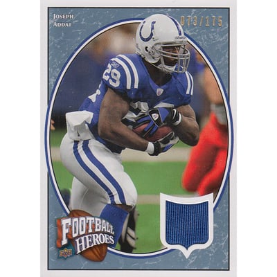 2008 Upper Deck Heroes Jerseys Blue #52 Joseph Addai/175