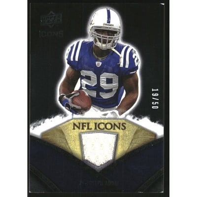 2008 Upper Deck Icons NFL Icons Jersey Gold #NFL28 Joseph Addai